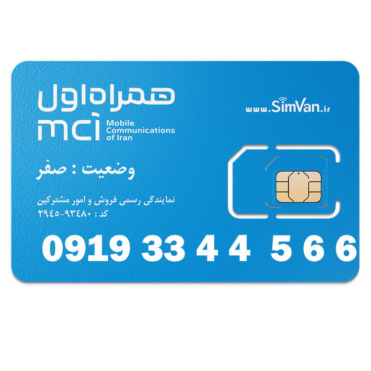 سیم کارت اعتباری همراه اول 0919 | رند - دودویی - سه جفت - خوش گفتار | 09193344566